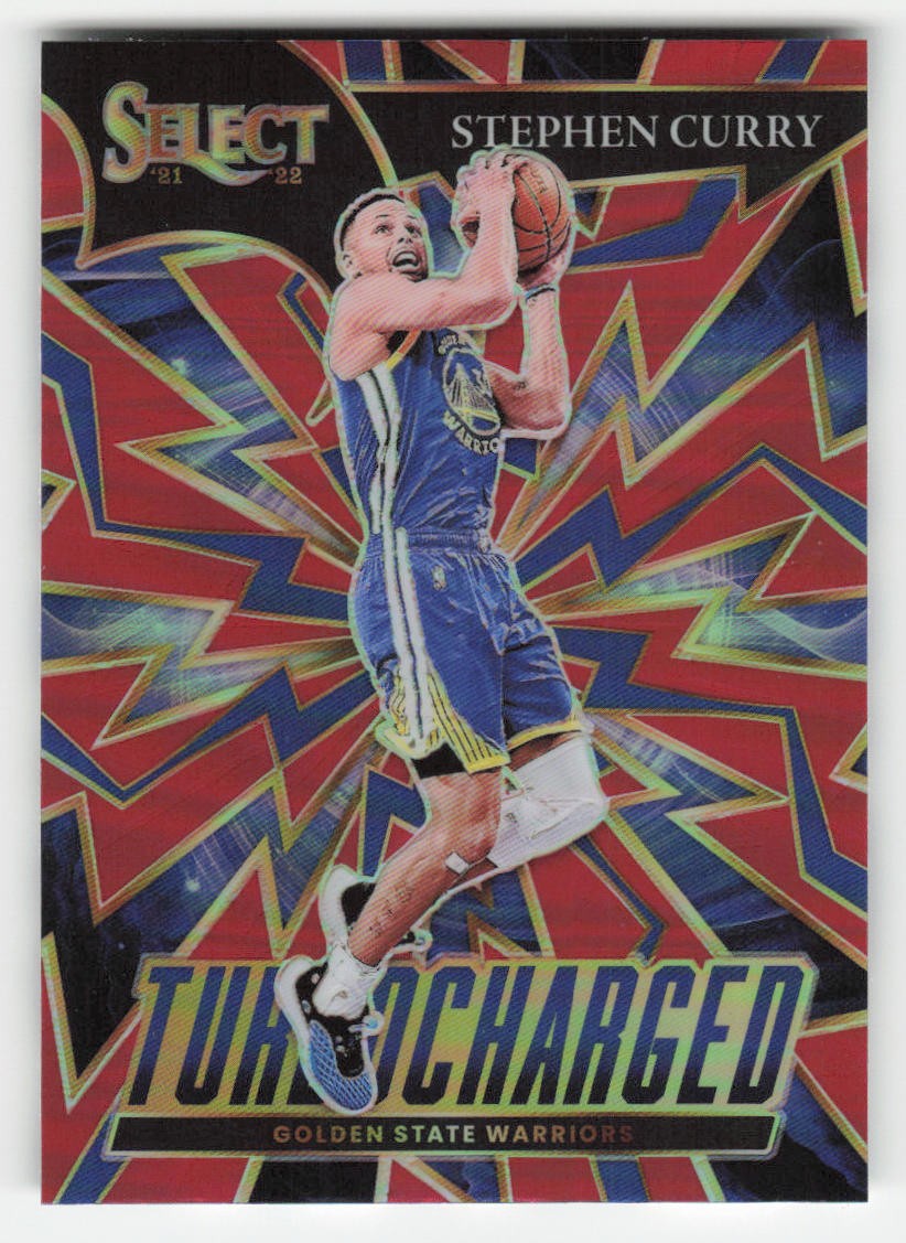 Stephen Curry 2021-22 Panini Select Turbo Charged Red Prizms #3