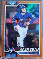 2026 Topps Series 1 Daulton Varsho Orange Parallel/25 Toronto Bluejays