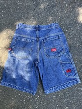 JNCO Y2K Men's Blue Denim Carpenter Jorts Crown Embroidered Men s Size 32 Skater