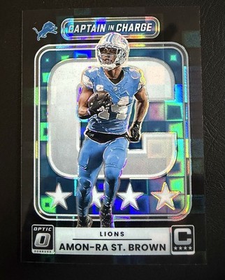 2025 Panini Donruss Optic Captain In Charge Black Pandora Amon-Ra St Brown /149