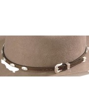 Concho Embellished Leather Hat Band - 0237444-XL