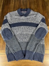 TOMMY HILFIGER Knit Multicolor Neck Jumper Pullover Sweater Men Size M