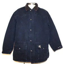 Vtg CARHARTT Blanket Lined Western Rancher Mens 2XL Cotton Duck Barn Jacket Coat