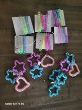 30 Spiral No Crease Coil Hair Ties Transparent Waterproof Ponytail Holders.