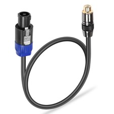 PNGKNYOCN RCA to Speakon Adapter Cable 4 Pin NL4FC Speaker 0.5M/1.64FT, Black