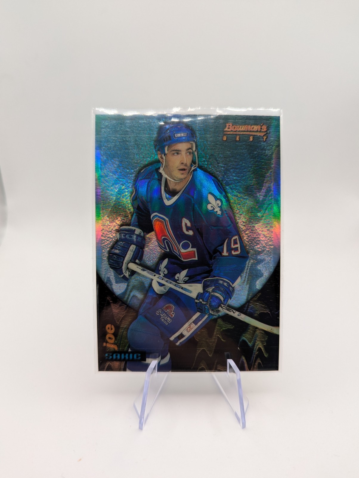 1994-95 Topps Finest Bowman's Best Veterans Refractor Joe Sakic #18 HOF