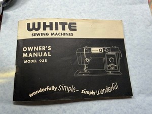 White Sewing Machine Owners Manual Wonderful Model 935 Original Genuine