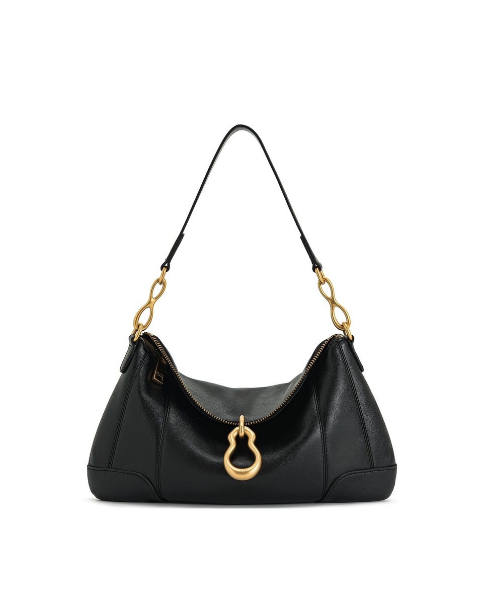 JW PEI Women's Jayla Metal Pendant Embellished Shoulder Bag Black