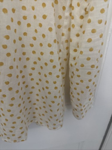 Preciosa Blusa Thought London Nueva sin Etiquetas Crema Manchas Ocre Talla 10 - Imagen 5 de 8
