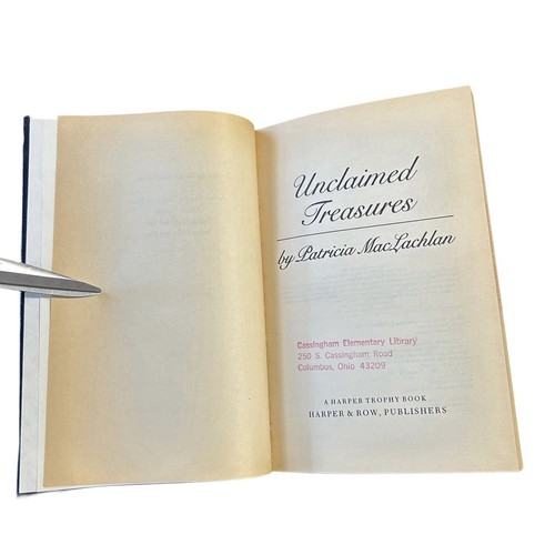 Unclaimed Treasures by Patricia Maclachlan (1984, Hardcover) Vintage School Lib - Picture 9 of 11