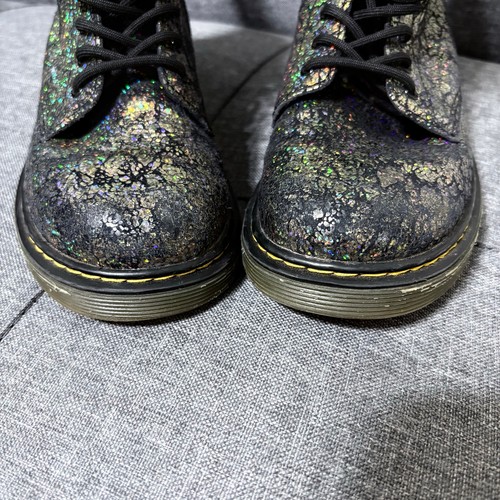 Dr Martens Combat Boots Girl 4 Black Gold Glitter Zip 1460 Doc Vegan DM - Bild 11 von 11