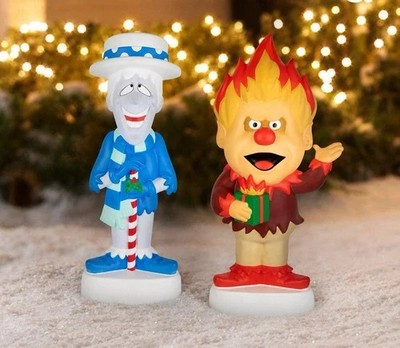32'' Heat and Snow Miser LED Lighted Blow Mold Outdoor Christmas Decor Gemmy