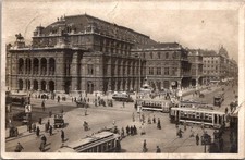 Vienna Austria Staatsoper RPPC Real Photo State Opera Trams Street Scene c1910s