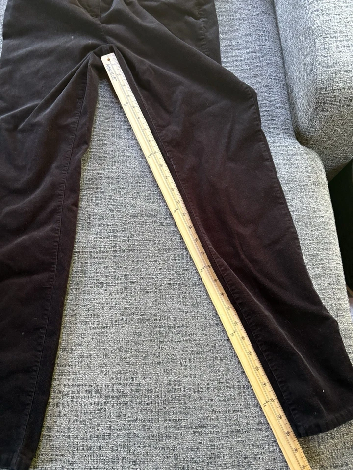 Eileen Fisher Corduroy Pants Women's Size 10 Black Cotton Blend - Image 4 of 4