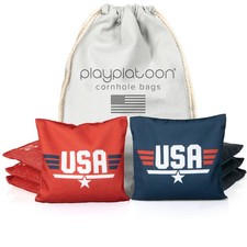 Regulation Cornhole Bags Set of 8 All Weather Double Sided Pro Sticky Slick Side