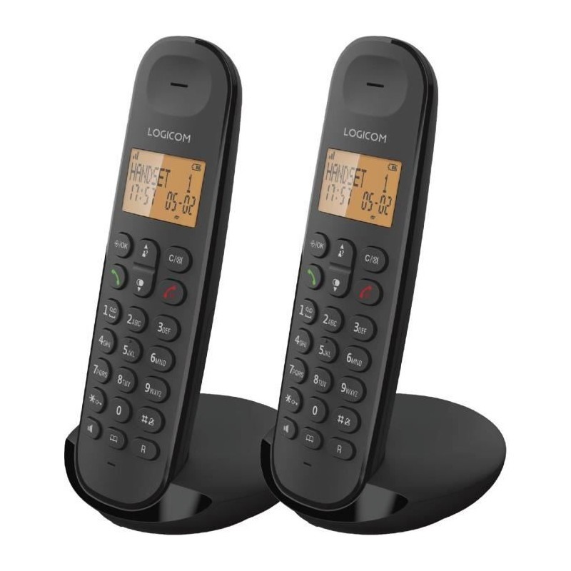 Téléphone fixe sans fil duo Logicom Iloa 250 idéal pour le salon