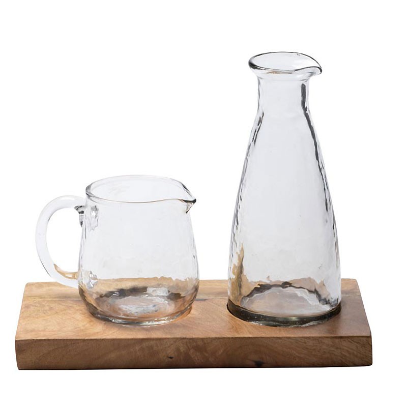 Huilier et vinaigrier en verre pour sublimer vos repas en terrasse