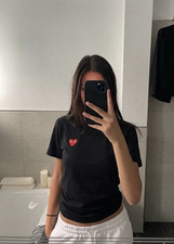 Comme des Garçons PLAY Herren T-Shirt Schwar...