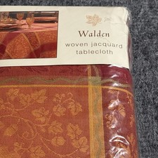 Bardwil Walden Tablecloth 60x102 Woven Jacquard 100 Cotton Fall Autumn NEW