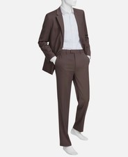 Nautica Men's Brown Modern-Fit Nested Jacket Pants 2-Piece Suit Size 40S 34W