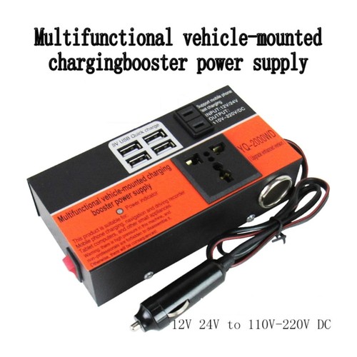 Power Inverter Converter For Truck, Electronics 12V/24V To 110V/220V Conversion - Picture 7 of 8