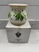 Marex Peas Peapod Tart Warmer Scented Wax Ceramic Pea Pod Vintage NEW RARE