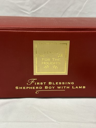 LENOX First Blessing Nativity Shepherd Boy Figurine with Lamb w/Box Broken Staff - Picture 13 of 15
