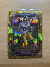 2023 Panini Prizm Collegiate Travis Dye Gold Ice Rookie Card