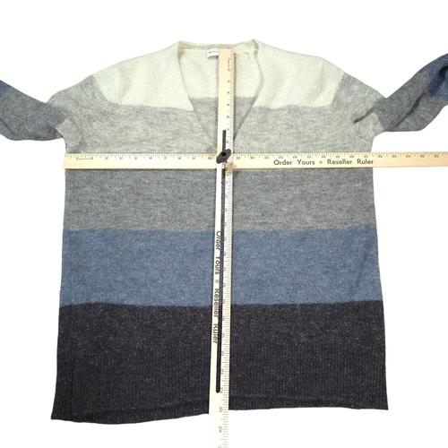 White + Warren Alpca/Wool Blend Striped Ombre Sweater Women Size M Super Soft - Picture 5 of 6