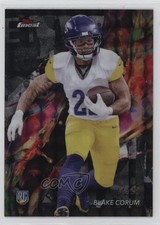 2024 Topps Finest Common Black Geometric Refractor 14/25 Blake Corum #77 1f60