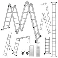 Klappleiter Gerüstleiter Teleskopleiter Mehrzweckleiter 4x5 582cm 150kg Tragbar