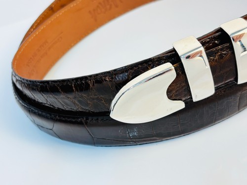 Tom Taylor Santa Fe Sterling Silber .925 Ranger Gürtelschnalle 40 Original Alligator - Bild 2 von 11
