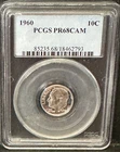 1960 Proof Roosevelt SILVER Dime PCGS PF68CAM