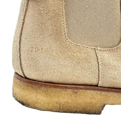 Common Projects Beige Tan Brown Suede Leather Chelsea Boots  display picture 1