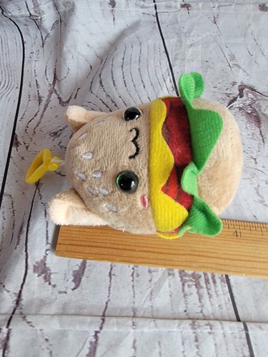 Clip zaino peluche gatto hamburger - Foto 5 di 5