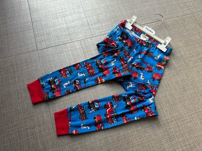 Neu Hatley Jungen Feuerwehr Pyjama Unterteil Hose blau Größe 7