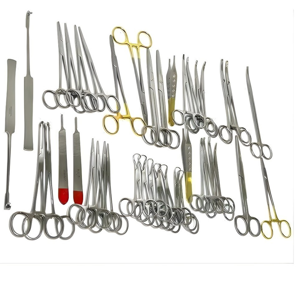 Cardiac Basic Surgery 38Pcs Instrument Set Major Thoracotomy Vascular ...