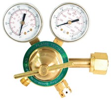 Medium Duty Oxygen Regulator, Easy to Read Dual Scale, Forged Brass Body and Bon