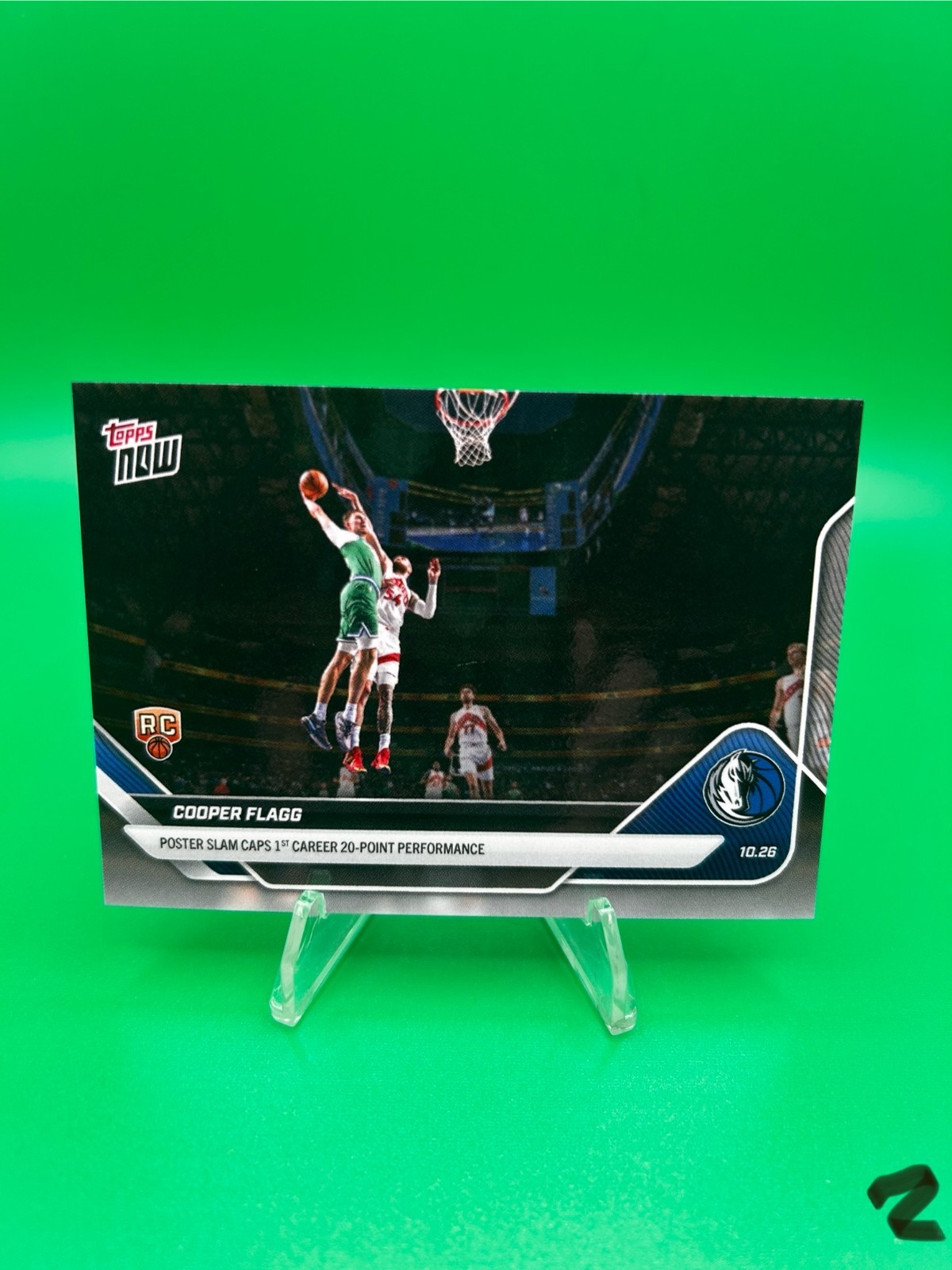 2025-26 Topps NOW NBA Cooper Flagg Rookie #28 RC 1st Career 20 Point PR:11225