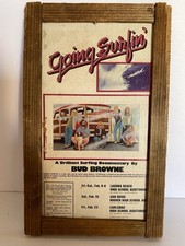 Vintage 1973 “Going Surfin'" by Bud Browne Film Small Framed Poster 9" x 5-1/2"
