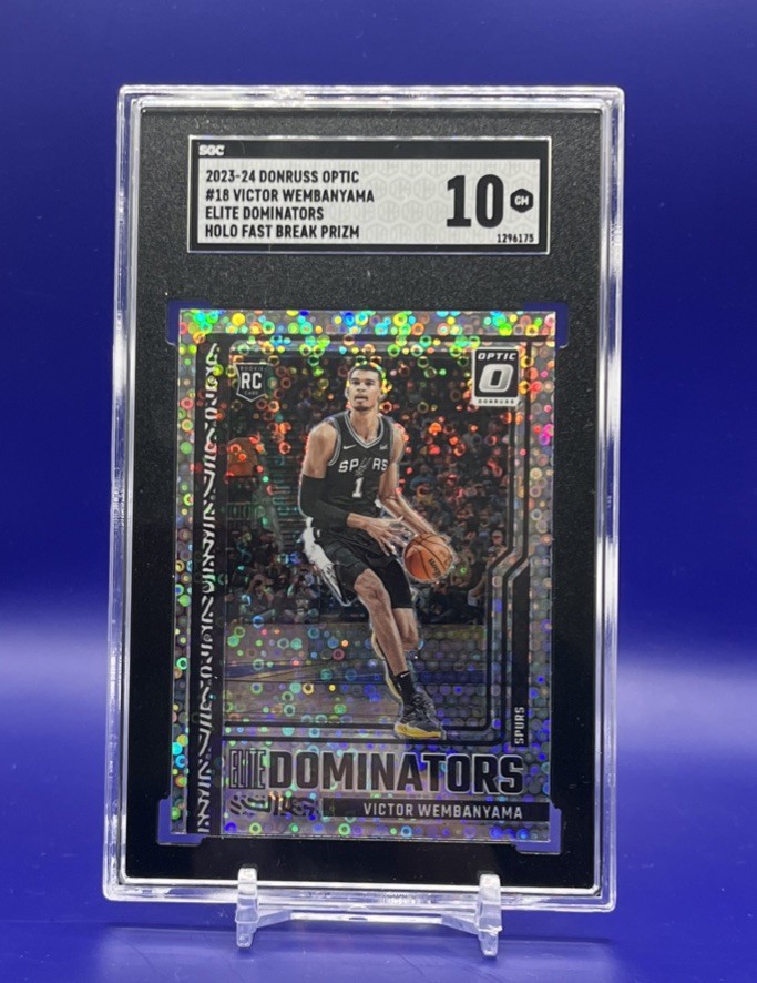 2023-24 Donruss Optic Victor Wembanyama Elite Dominators Holo Fast Break #18 RC