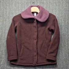 Patagonia Arctic Jacket Fleece Coat Women's XL Burgundy Sherpa Collar Full Zip