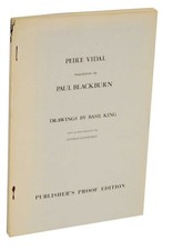 Peire Paul Blackburn VIDAL / PEIRE VIDAL 1st Edition 1972 #130098