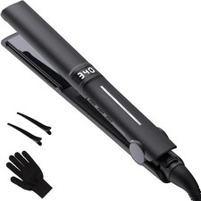 1 Inch Ceramic Hair Straightener Flat Iron Dual Voltage 11 Temp LED Travel Tool
