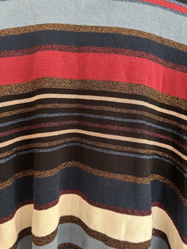 Veronica Beard Palmas Striped Metallic Sweater Women's XL - Picture 7 of 9