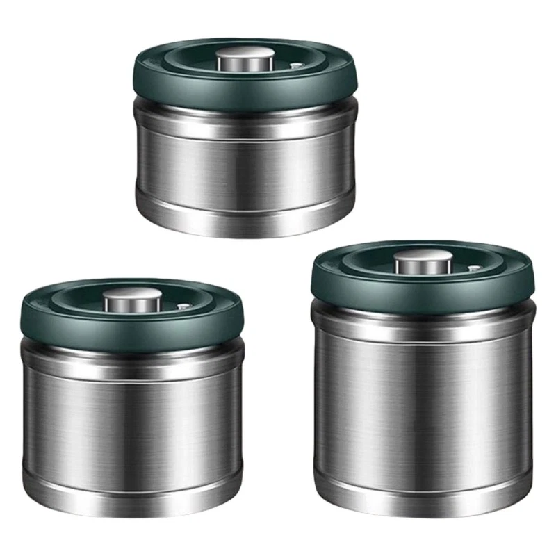 Stainless Steels Kitchen Storage Solution Vacuum Sealed Container for Dry