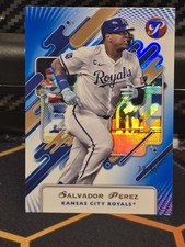 2025 Topps Pristine - Salvador Perez #117 Blue Refractor /75 KC Royals SP Rare