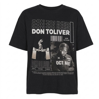 Don Toliver Octane Graphic Tee, Retro Hip Hop Streetwear