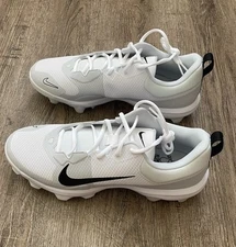 Nike Mens Force Trout 9 Pro MCS Baseball Cleats White Sz 12.5 FB2908-100