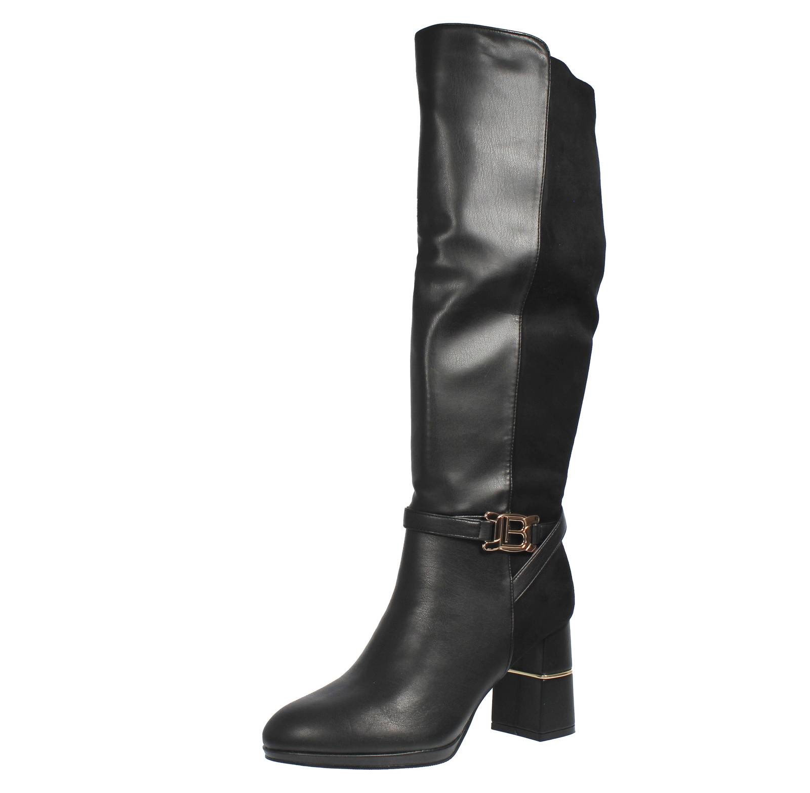 Laura Biagiotti Stiefel mit mittlerem Absatz schwarz - Gre 35 22 cm Damenschuhe 18790₽